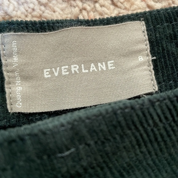 Everlane Corduroy Wide Leg Pants, size 8, in Scarab Green - Picture 2 of 4